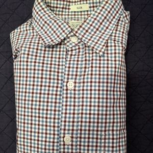 J Crew slim check button up